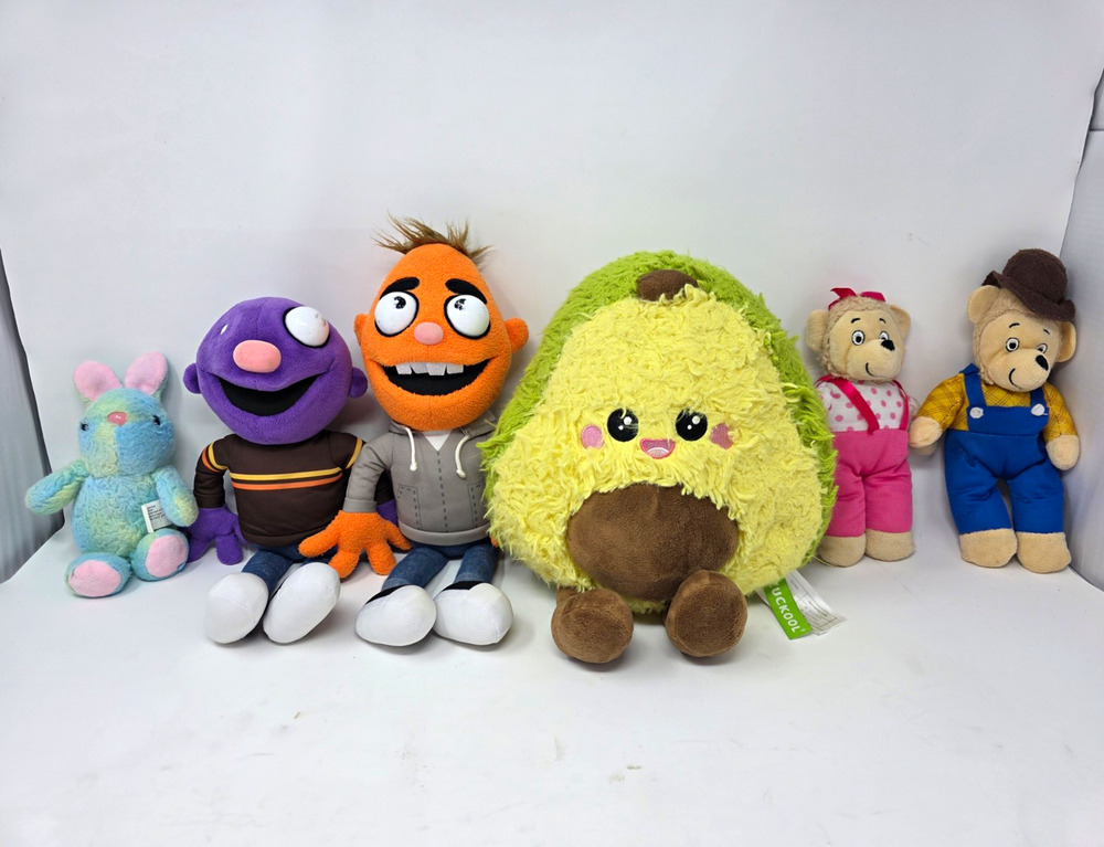 Large Plush Toy Lot Kirby Trolls FNAF Chica Jack Skellington Dinosaurs Bears 18+